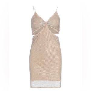 ALICE + OLIVIA Havana Crystal-Embellished Mesh Mini Dress